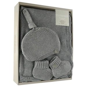 bamboo knit blanket gift set